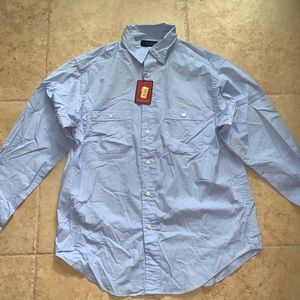 Blue button down dress shirt